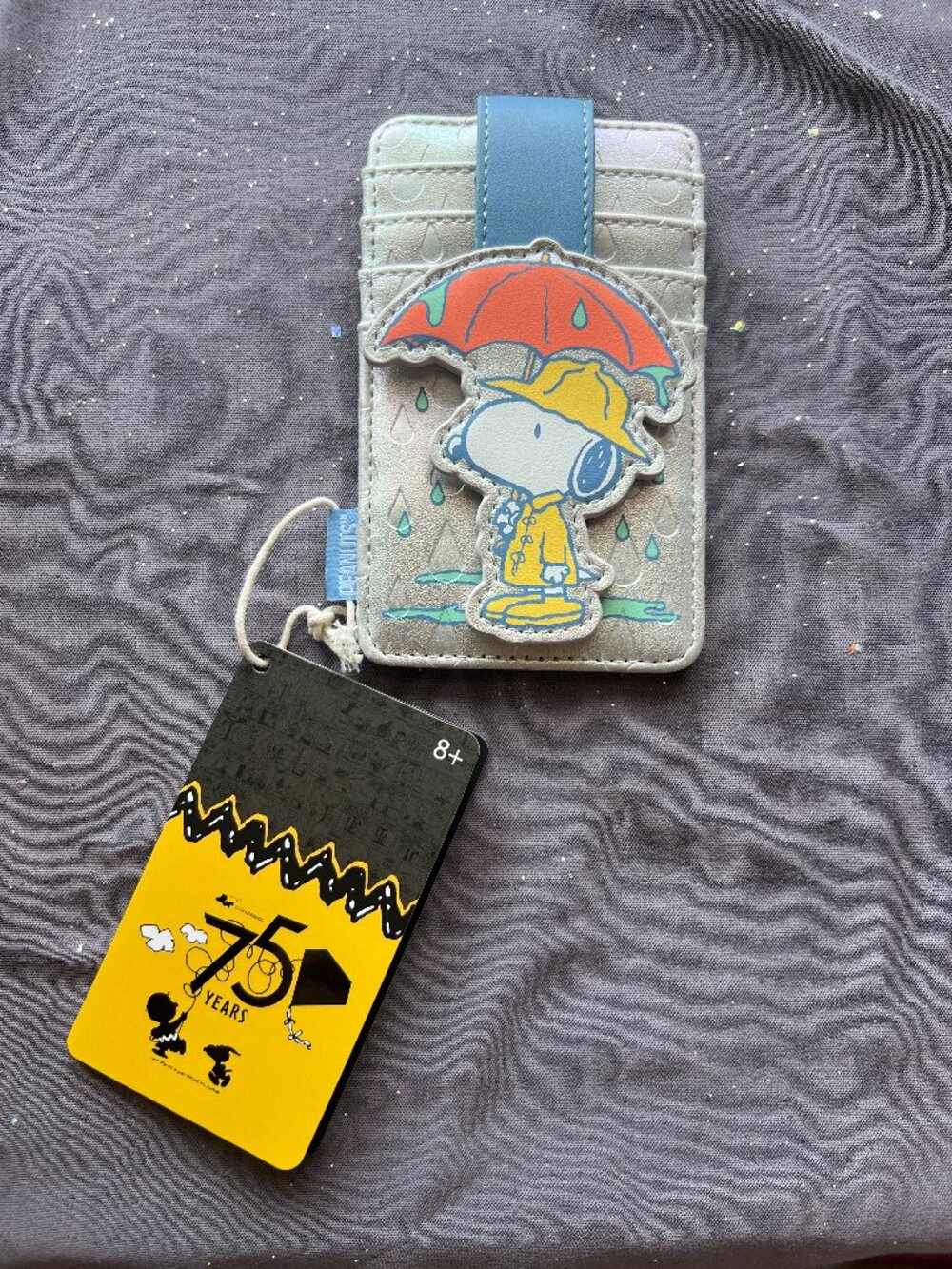 Peanuts Snoopy Rainy Day Wallet Cardholder ID Loungefly, NWT